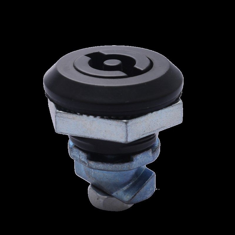 MS7054机械设备柜门锁 电柜箱锁 黑色S型锁芯 铁皮柜门圆柱锁