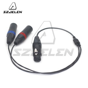 NEUTRIK XLR 3孔转 2个卡农3针 一分二 音频线
