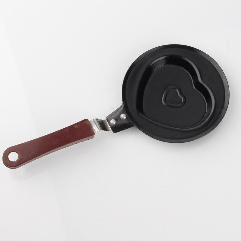 早餐爱心煎蛋锅 厨房迷你家用心形不粘锅儿童创意模具12cm平底锅