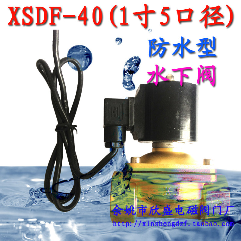 DN40水下电磁阀1寸 XSDF-400-40喷泉潜水电磁阀 全铜 快速开闭
