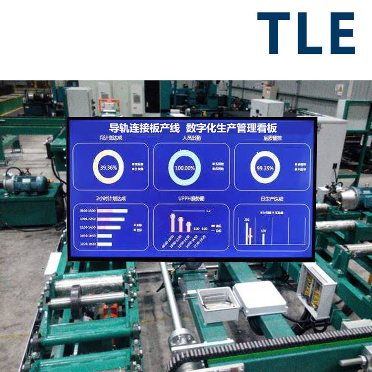 电梯导轨连接板产线数据管理系统生产信息化管理看板及后台系统