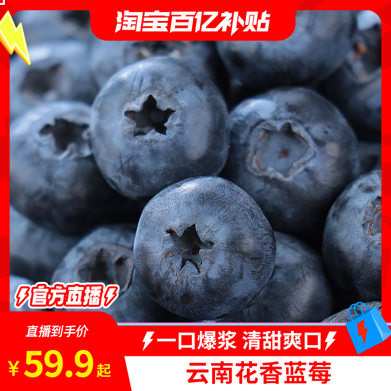 正宗云南L25花香蓝莓鲜果礼盒当季高山新鲜孕妇水果顺丰京东包邮