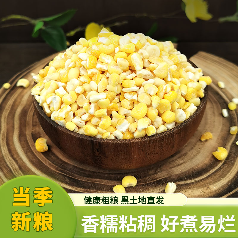 东北黄粘碴子24年农家新货糯碴子粥花芸豆五谷杂粮大粒黏玉米糁