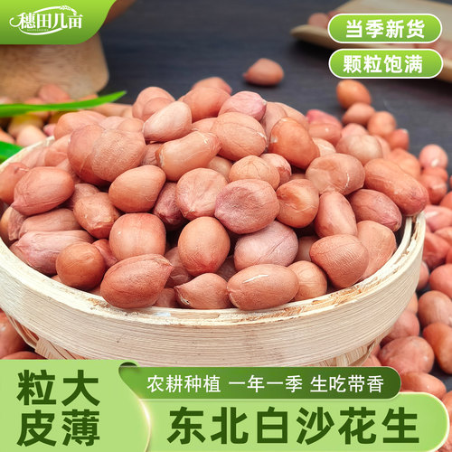 4斤花生米2025年新货花生榨油粉皮大粒花生仁大颗粒400g小包200g