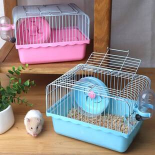 金丝熊专用仓鼠笼饲养笼子新手套装跑轮水壶食盆小田园布丁银狐小