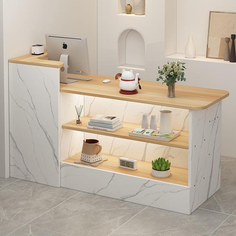 收银台柜台简约现代店铺小型服装店美容院小前台桌商用吧台接待台