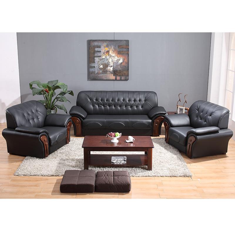 现代简约办公室沙发商务接待会客客厅沙发时尚茶几组合323