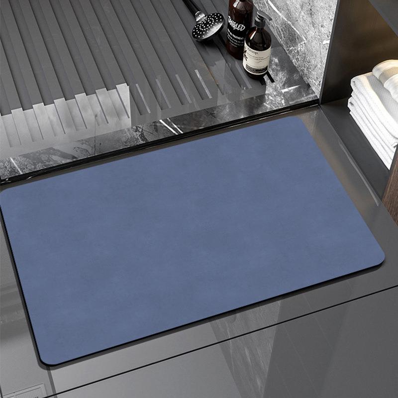 纯素色浴室硅藻泥地垫加厚防滑软垫速干厕所卫生间外门口