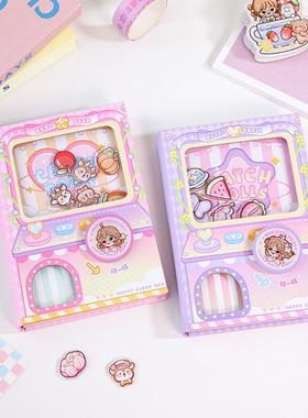 响指XZ-40496小芋圆动物园A7扭蛋机关本少女心旋转摇摇乐口袋本子