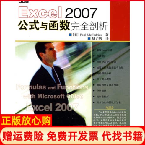 【正版书】Excel2007公式与函数剖析赵子鹏译美麦克费德里斯McFedries人民邮电出版社9787115170484