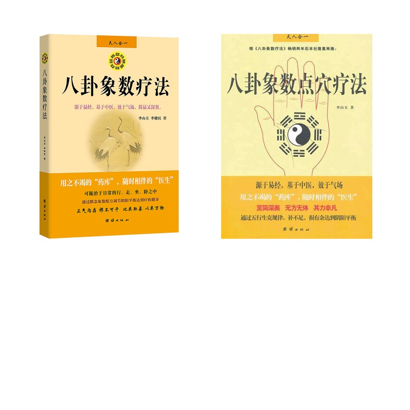 正版书2册-八卦象数疗法+八卦象数点穴疗法李山玉,李健民 著 著等团结出版社