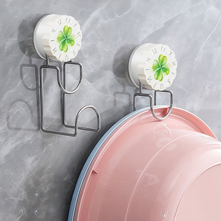 吸盘脸盆架脸盆悬空收纳挂钩旋转挂盆钩免打孔壁挂式厨房收纳神器