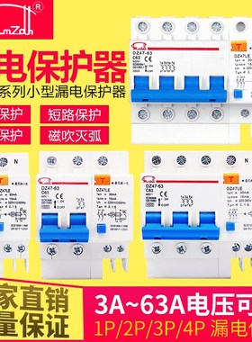 厂家直销DZ47LE-63  DZ47LE-100 1P+N 2P 3P  3P+N  4P漏电保护器