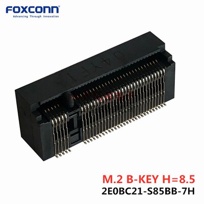 FOXCONN富士康2E0BC21-S85BB-7H插座M.2 B-KEY H=8.5 NGFF卡槽
