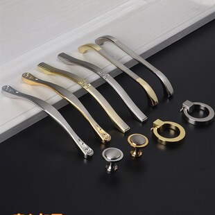 现代简约衣柜门拉手美式现代简约橱柜门把手欧式单孔抽屉五金拉手