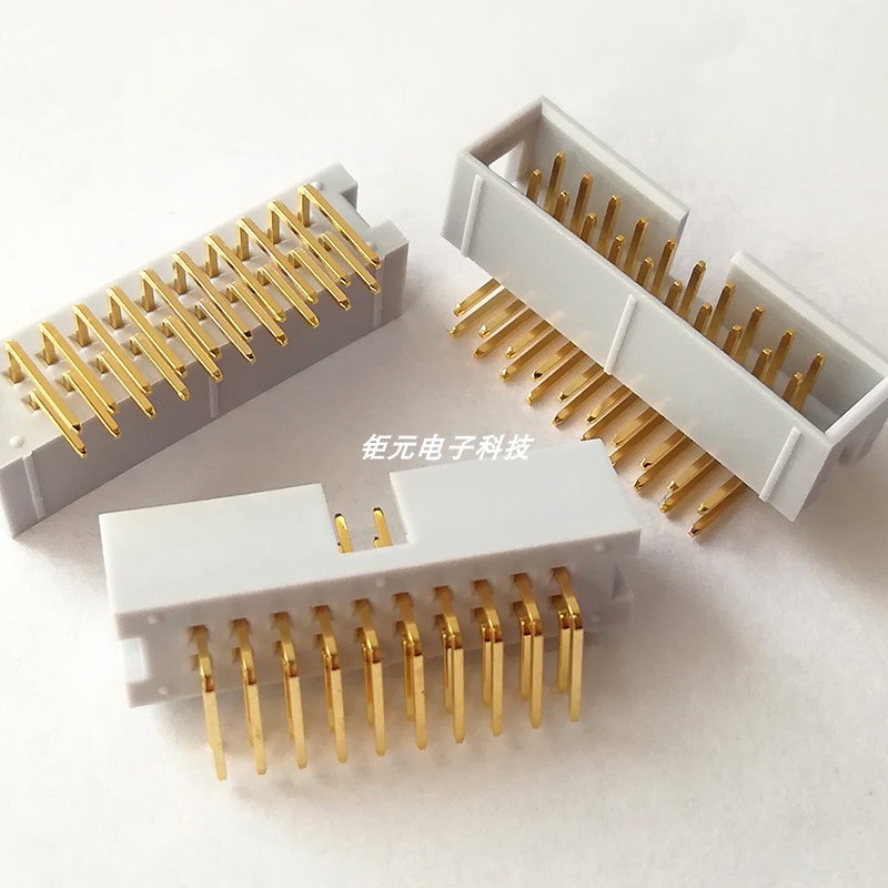 正凌精工简易牛角IDC卧式插座DC3- 2.54mm弯针8p10p14p20p50P64p