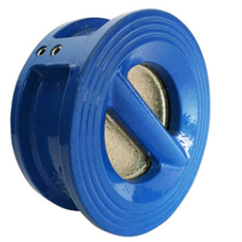 对夹止回阀 H77X铸铁双瓣对夹止回阀 单向阀