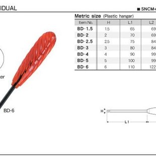 1.5 2.5 6mm进口球头内六角扳手 日本EIGHT百利球头手批BD