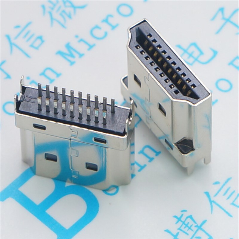 夹板公头 HDMI高清连接器 公头夹板式 1.6间距 夹板公头 HDMI插头