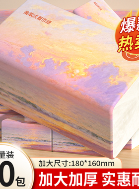 40包家用卫生纸餐巾纸厨房纸巾擦手纸巾整箱批发装实惠耐用面巾纸