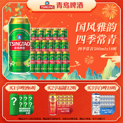 青岛啤酒1903系列四季常青500ml*18听