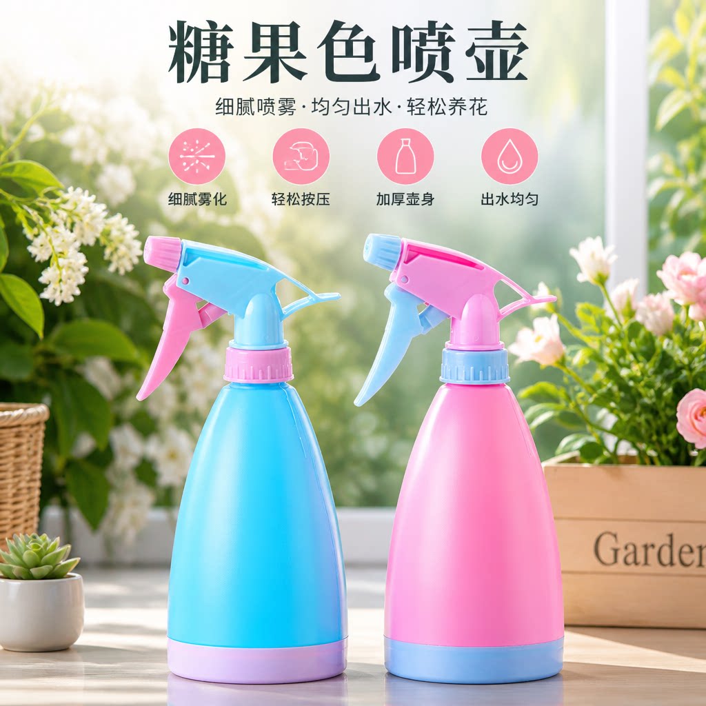 园艺工具糖果色喷壶洒水壶多肉