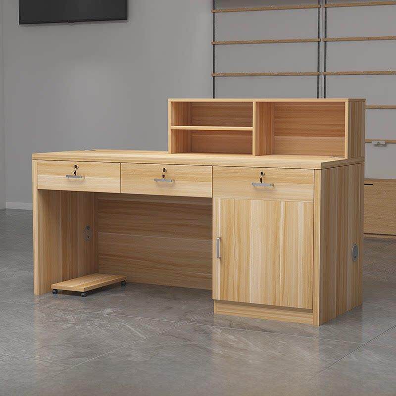 新款手机维修台工作台收银台定做电信汽修电脑手表木质柜台前台桌