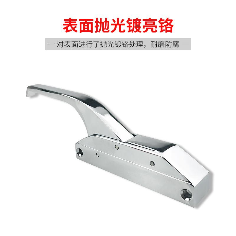 0681侧边安装门锁烘箱烤箱设备门锁带勾拉手冷库冰柜直行门锁把手