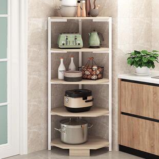 厨房台面置物架转角柜三角柜调味料架子锅架拐角小墙角落地储物架