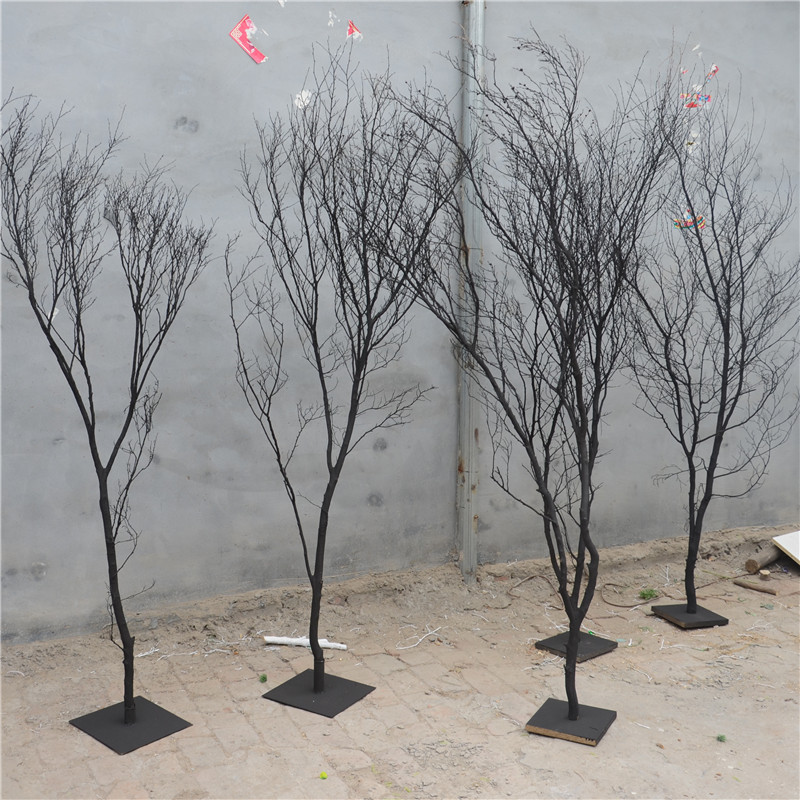 天然许愿树橱窗造景配件造型树枯树枝婚庆婚礼活动道具黑色许愿树
