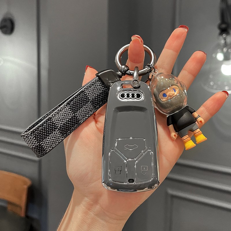 适用22款奥迪A6L A7 A8 A3L车钥匙套Q2L Q3 Q5L壳Q7包A4L卡通