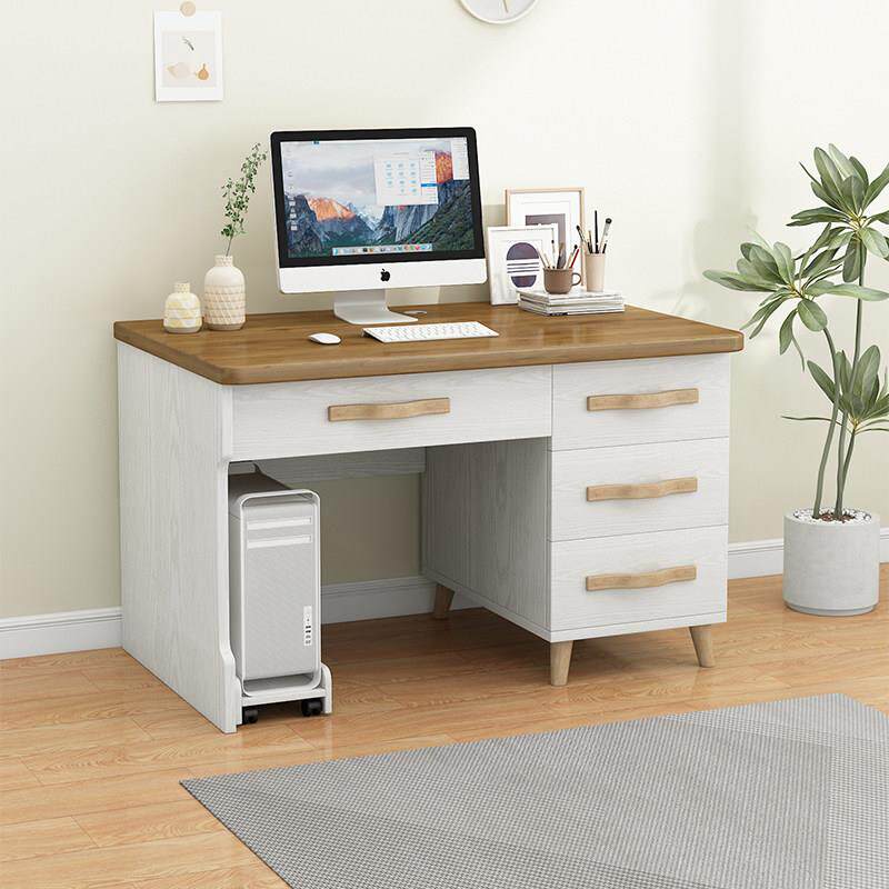 电脑桌卧室家用台式主机办公多功能定制桌子小型办公桌实木带抽屉
