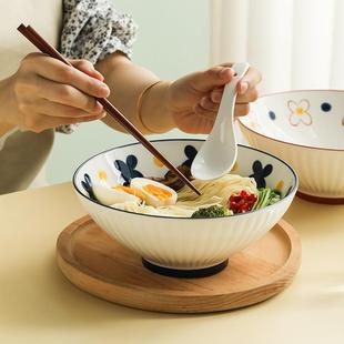 拉面碗陶瓷家用面碗大码 日式 吃面斗笠碗ins风高颜值泡面碗饭碗8寸