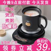陶瓷熬粥煲汤煮面 面锅养生电炖杯壶办公室小号加热水杯电热杯煮