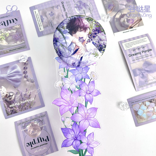 花迹花束打卡棒磁吸吧唧谷美展示