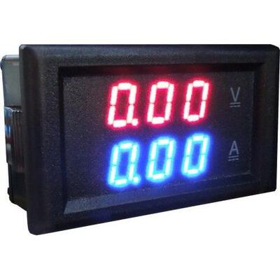 Yb28Va霍尔直流数字显示电压表电流表Led数字双显示Dc10A50A100A2