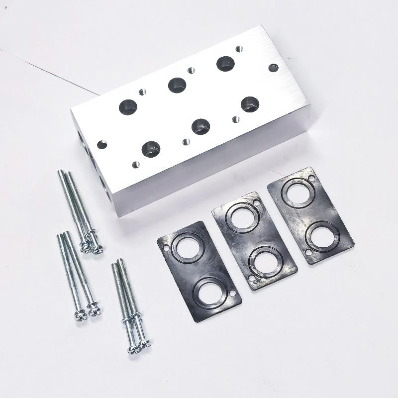 电磁阀底座 汇流阀 阀板 3V210 3V200阀岛200M2F3F4F5F