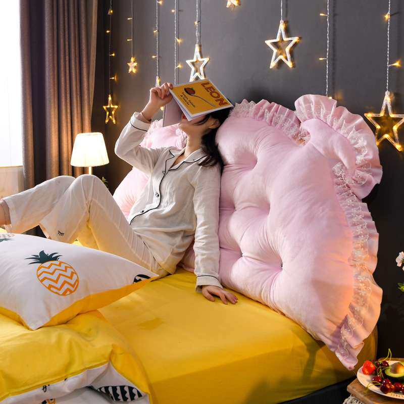 欧式床头靠垫大靠背卧室可拆洗床上抱枕半圆形2米床双人靠枕网红