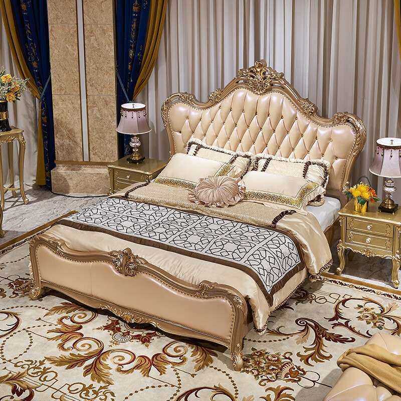 欧式床双人床奢华别墅主卧法式真皮床1.8m美式豪华风格公主床婚床