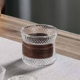 高硼硅透明玻璃家用待客迷你小品杯喝茶杯主人杯单杯男士喝茶品杯