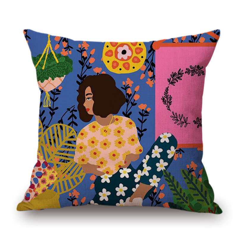 现代欧式创意抱枕套沙发靠垫套办公室护腰靠垫套床头靠背垫