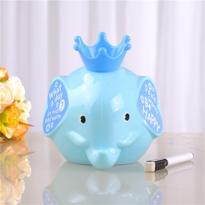 包邮卡通储蓄罐存钱罐塑料透明储钱罐纸硬币创意可爱钱罐儿童礼物