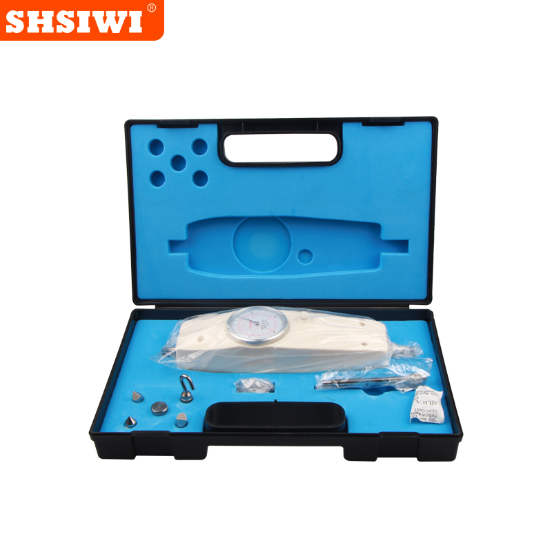 思为指针式推拉力计NK-10至500N 测力计 牛顿和公斤双单位表盘