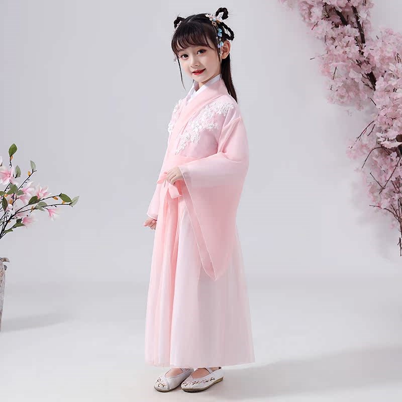 舞蹈服女童秋冬万圣节儿童服装古装表演服古典舞演出服中国风簪花