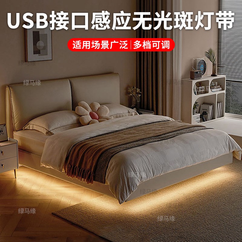新款USB接口多功能无光斑灯带入户鞋柜酒柜橱柜床底感应LED线条灯