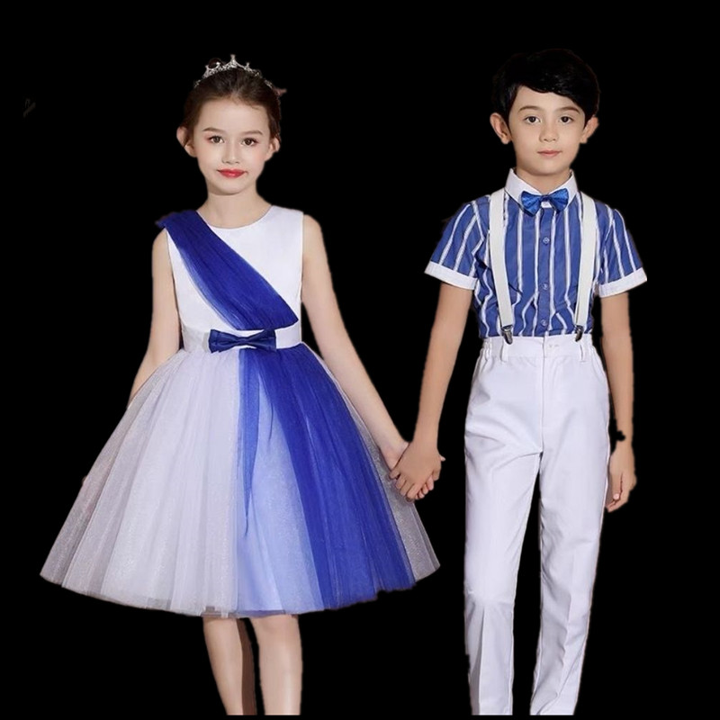 六一男女童合唱服幼儿集体舞蹈诗歌朗诵演出服小树春晓绿色表演服