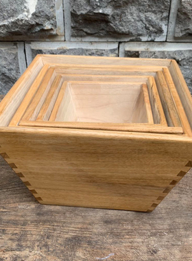 樟木米斗升子斗四方家用老式香樟木日进斗金仿古摆件招财木制实木