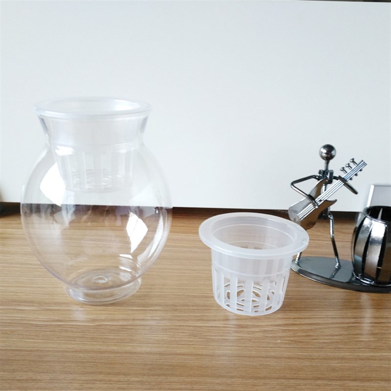 透明水培塑料花瓶绿萝水生植物植物容器适于室内桌面摆放花盆包邮