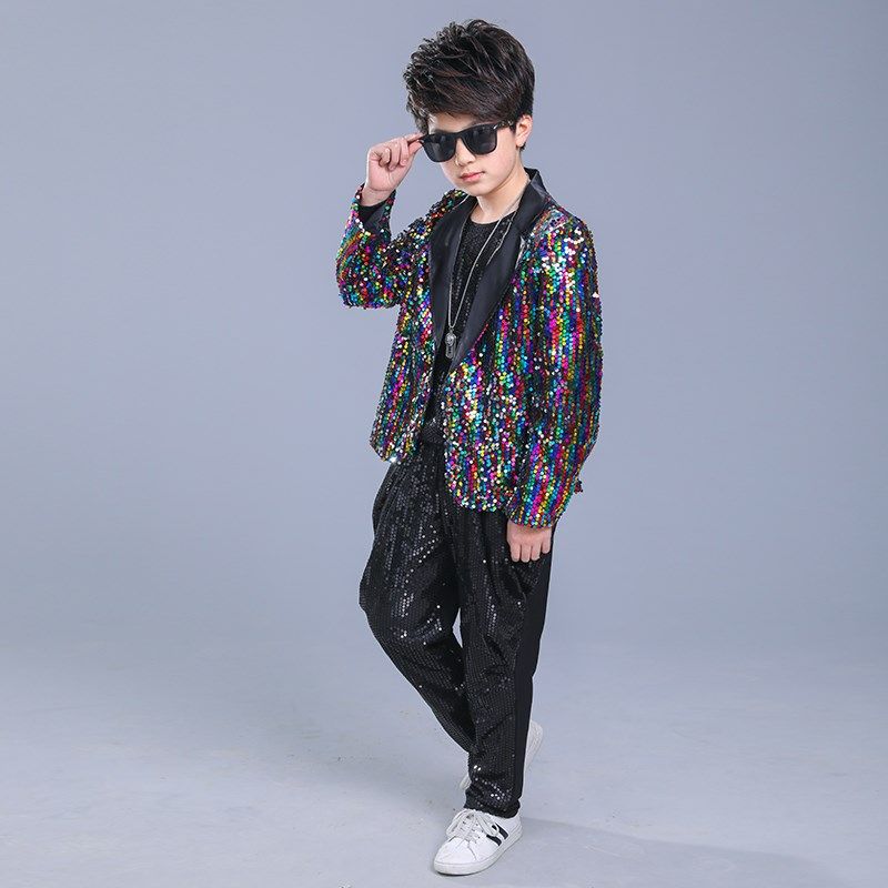 儿童亮片架子鼓演出服中大童爵士舞歌手表演服主持礼服西装套装男,童装/婴儿装/亲子装,儿童演出服,淘宝优惠券,粉丝福利购,淘宝优惠卷