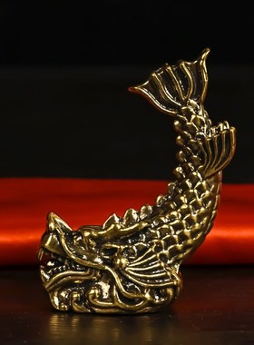 开门见灶朱砂龙九子鸱尾螭吻鸱吻摆件西北角厨房家居饰品客厅镇宅